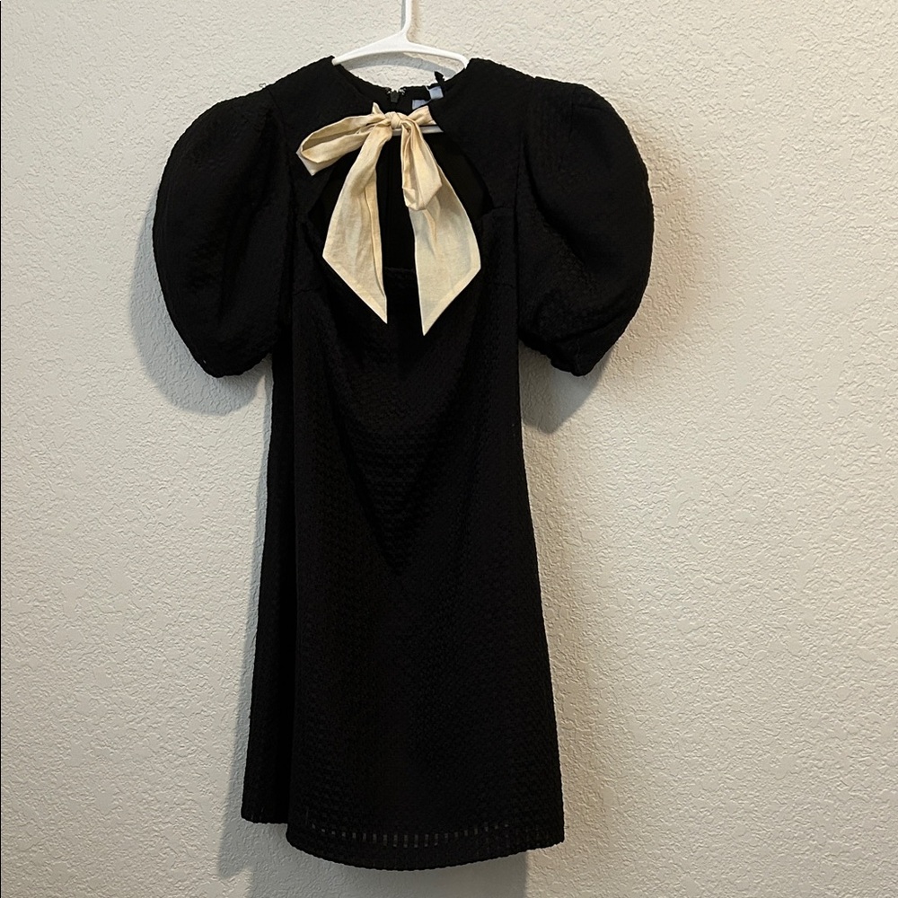 Antonio Melani NWT Black Dress with Cream Accent Bow